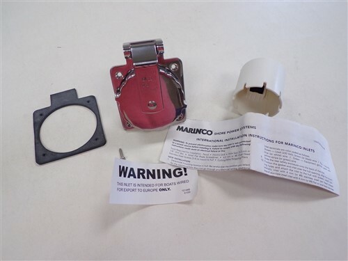 MARINCO 16 AMP EASY LOCK INLET STAINLESS STEEL W/ ENCLOSURE OEM 303SSEL-BX BOAT MARINCO 16 AMP EASY LOCK INLET STAINLESS STEEL W/ ENCLOSURE OEM 303SSEL-BX BOAT