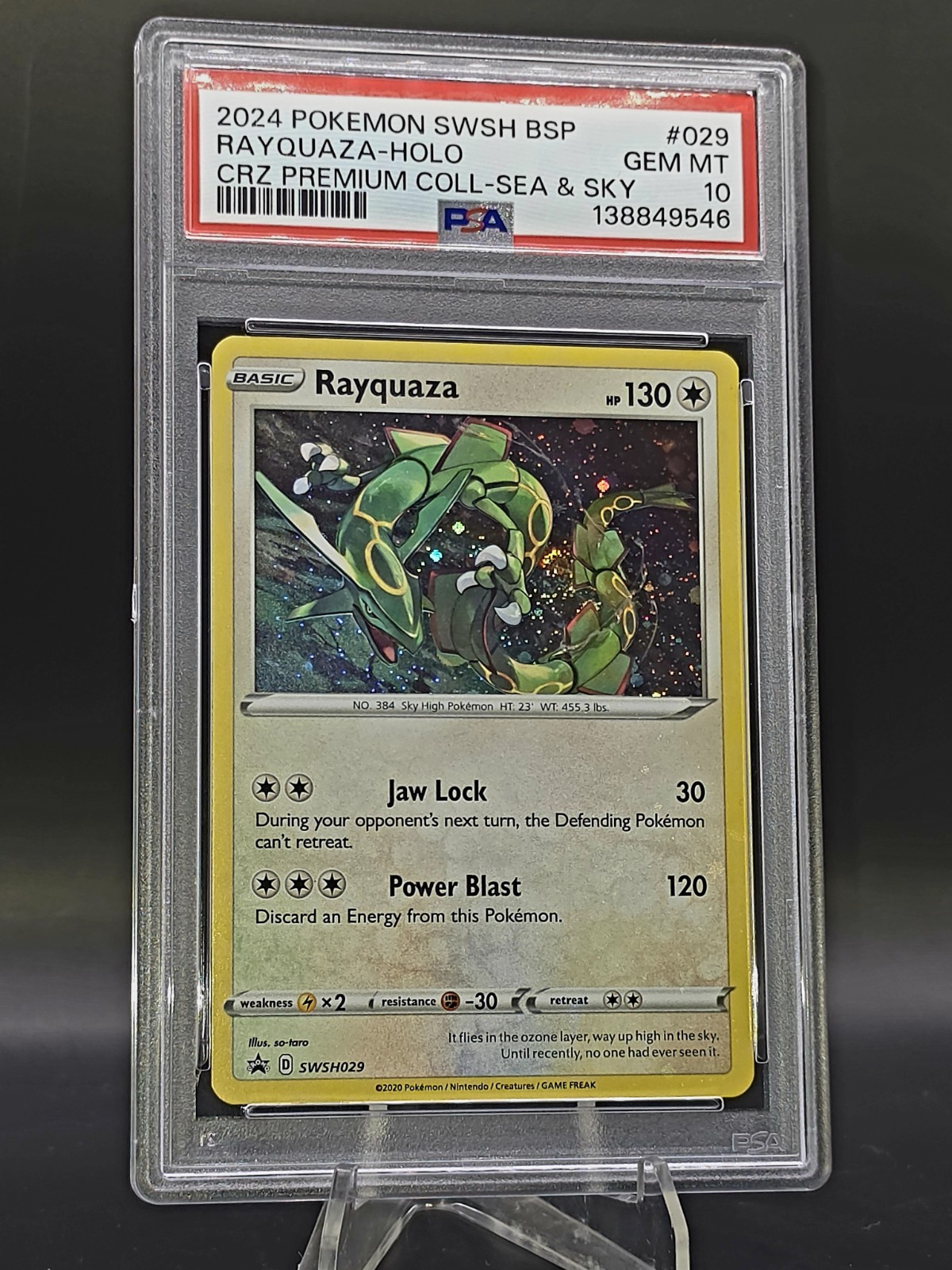 2024 POKEMON SWSH BLACK STAR PROMO #029 RAYQUAZA - HOLO PSA 10 2024 POKEMON SWSH BLACK STAR PROMO #029 RAYQUAZA - HOLO PSA 10