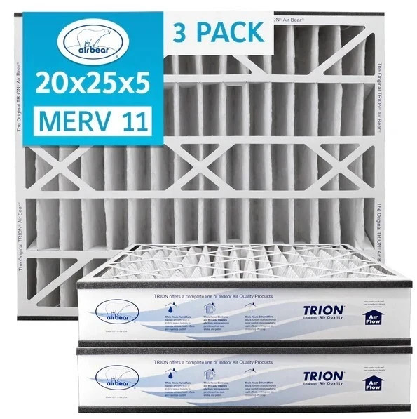 Trion Air Bear 259112-102 (3 Pack) Pleated Furnace Air Filter 20\
