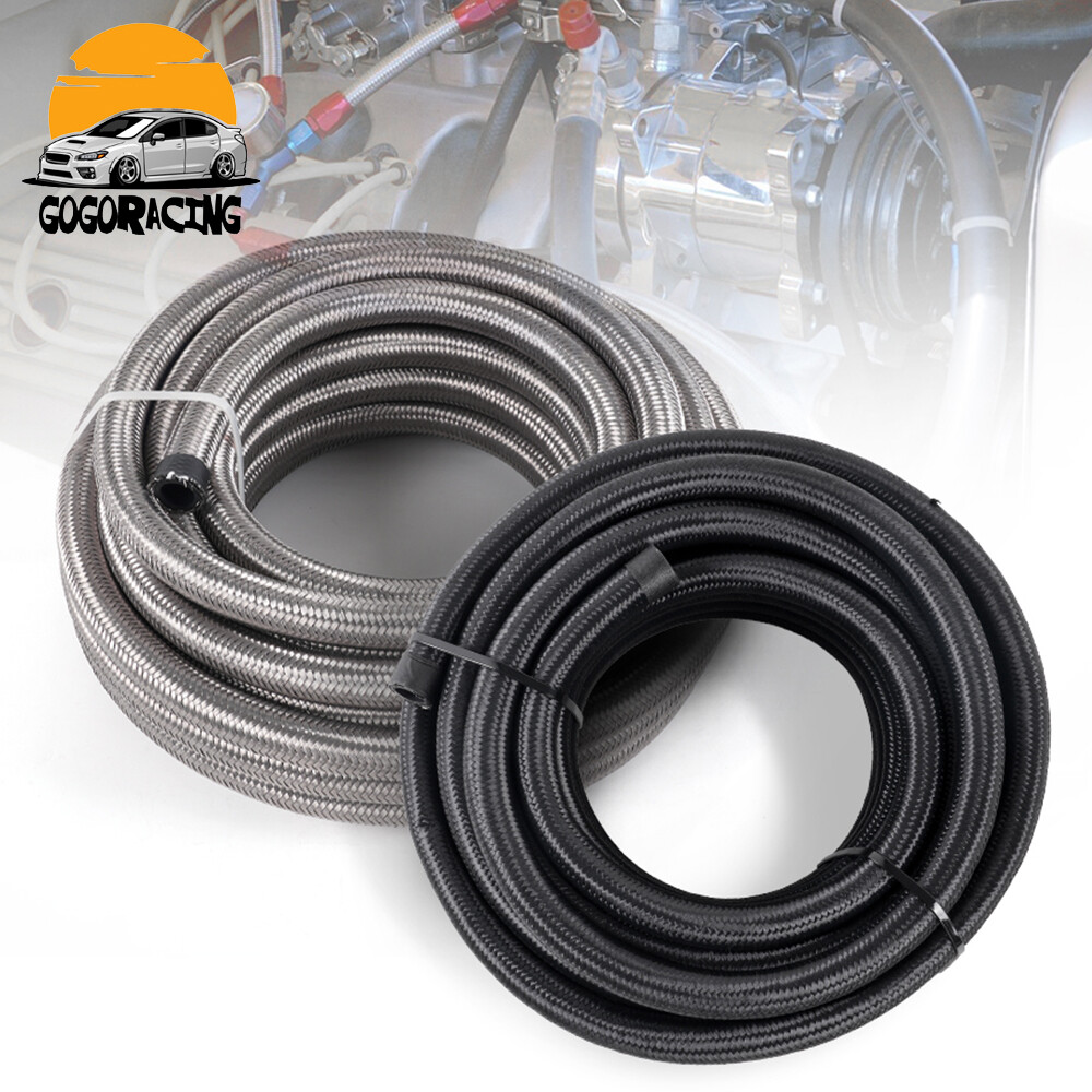 4AN/6AN/8AN/10AN/12AN Stainless Steel&Nylon Braided CPE Oil/Gas/Fuel Line Hose
