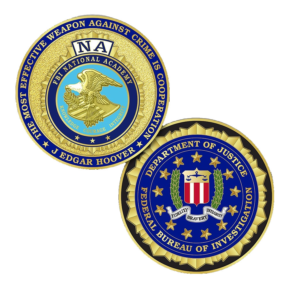 FBI NATIONAL ACADEMY  DOJ J EDGAR HOOVER 1.75