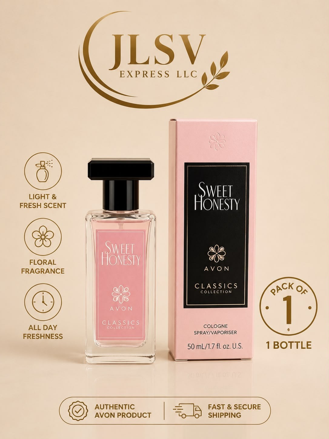 Avon Sweet Honesty Cologne Spray for Women 1.7 fl oz / 50 mL – New
