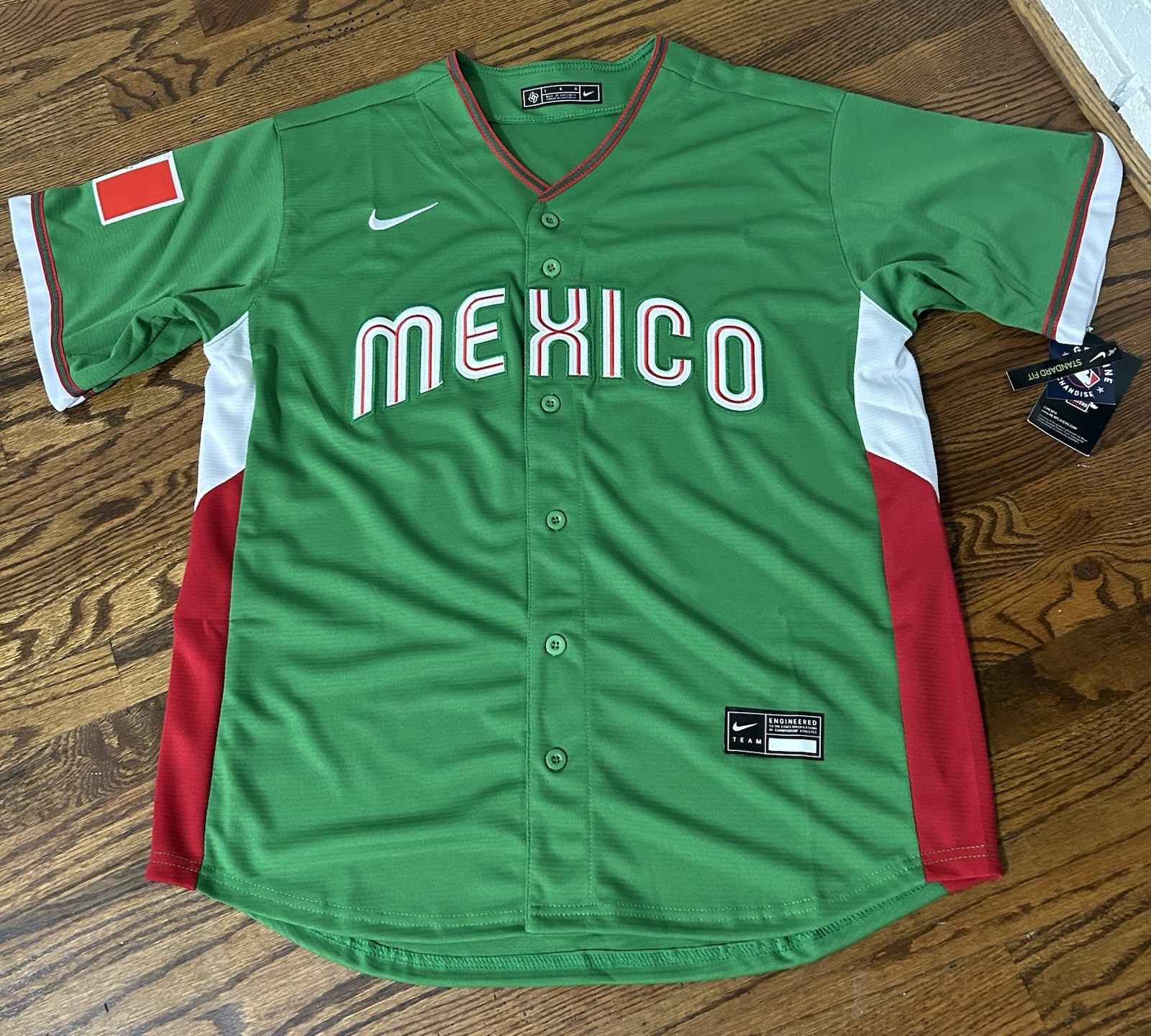 Mexico World Baseball Classic WBC 2026 Green Stitched Jersey Size Large Mexico World Baseball Classic WBC 2026 Green Stitched Jersey Size Large