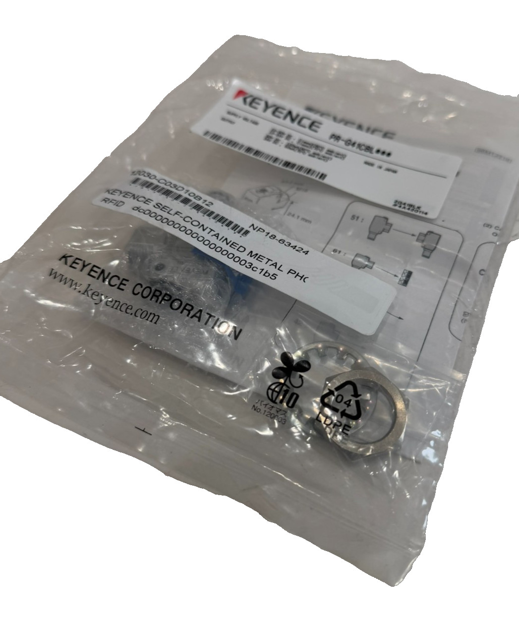 NEW KEYENCE PR-G41CBL PHOTOELECTRIC SENSOR PRG41CBL NEW KEYENCE PR-G41CBL PHOTOELECTRIC SENSOR PRG41CBL