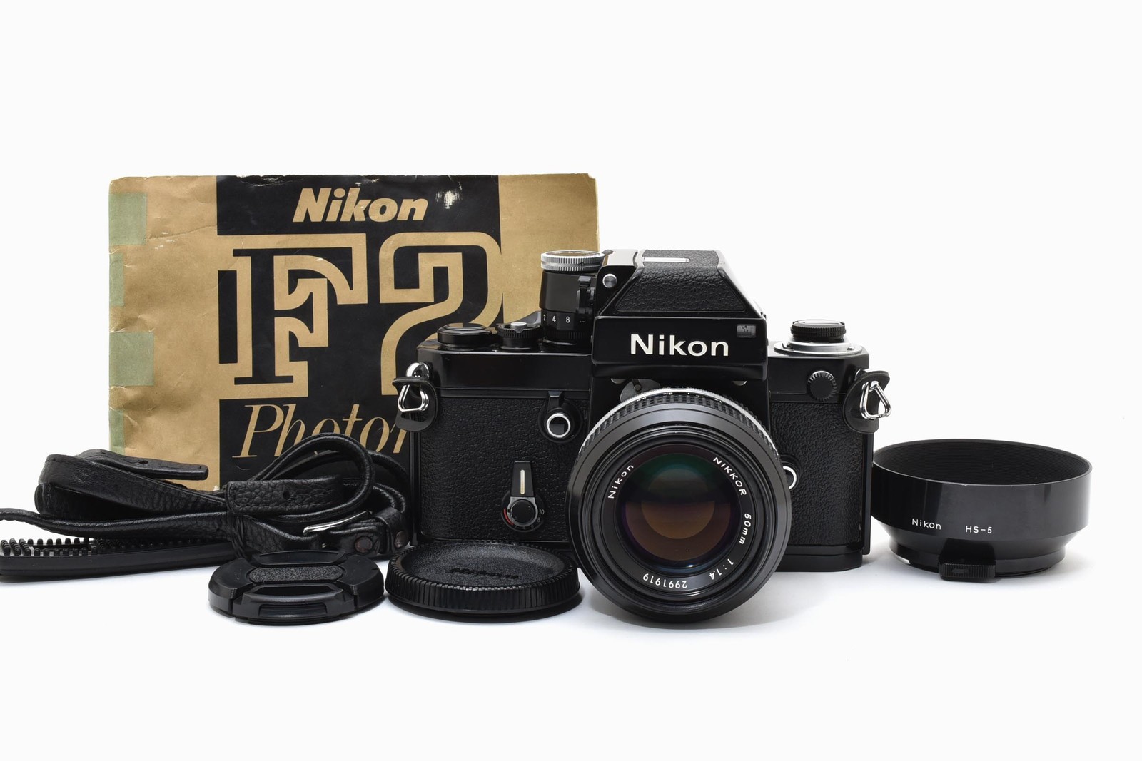 [Almost Mint ] Nikon F2 Photomic Black Film Camera 35mm Nikkor 50mm F1.4 JAPAN