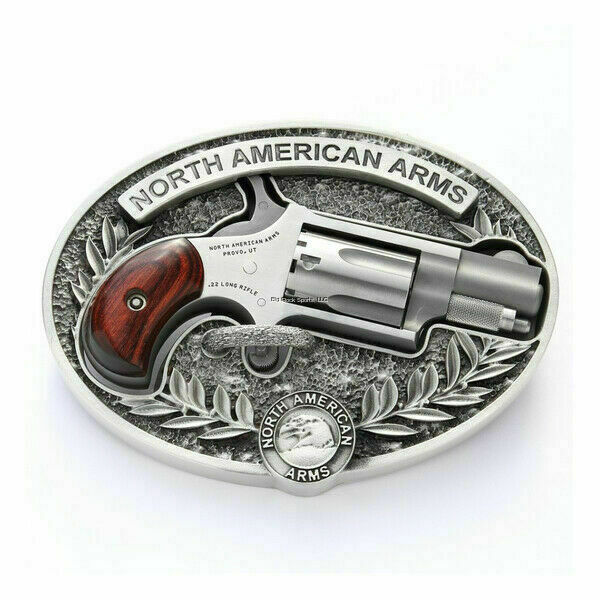 North American Arms Mini Revolver 22LR Oval Belt Buckle- Firearm not included North American Arms Mini Revolver 22LR Oval Belt Buckle- Firearm not included