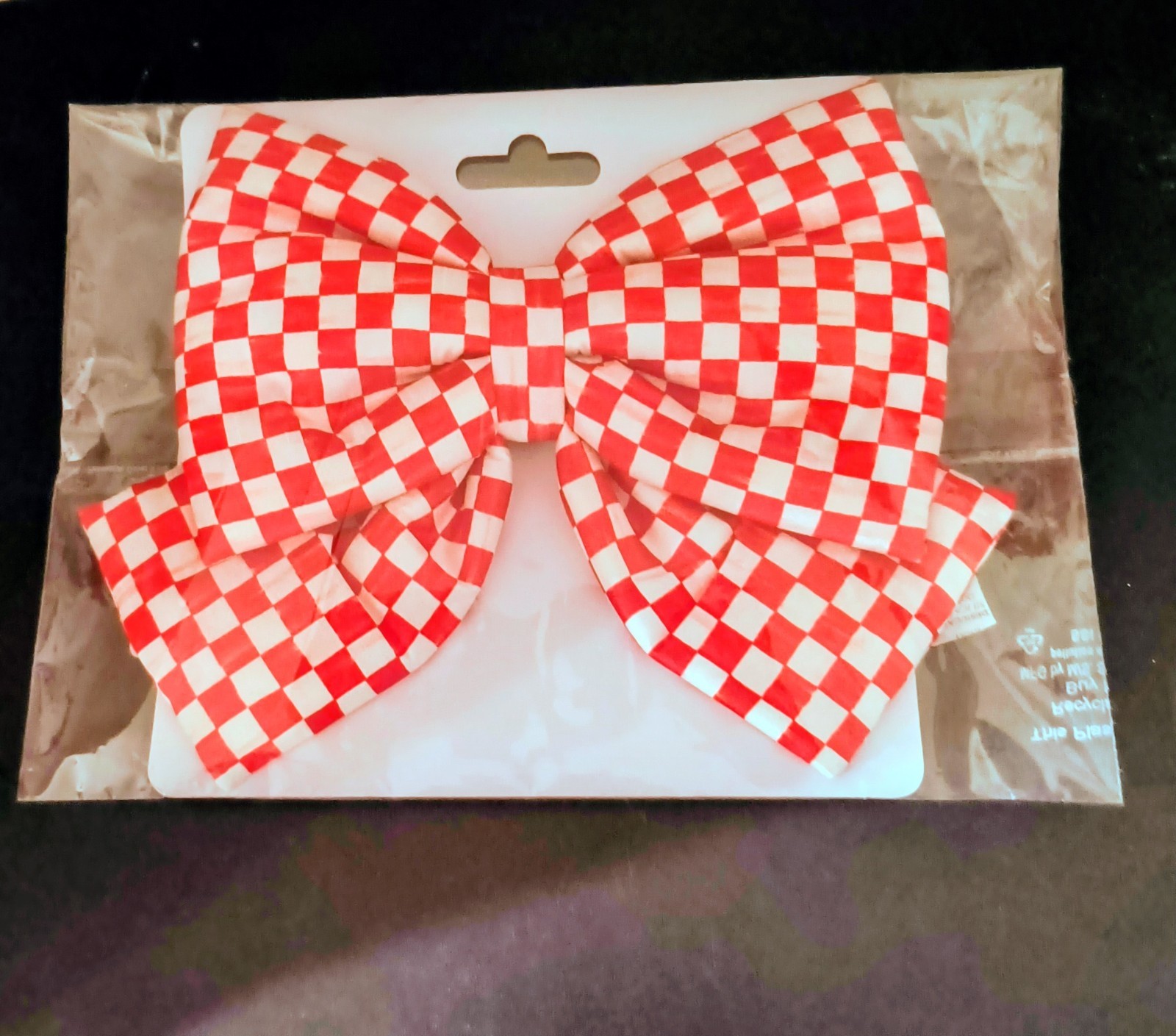 Brand New Mackenzie Childs Red Check Medium Bow In Original Packaging