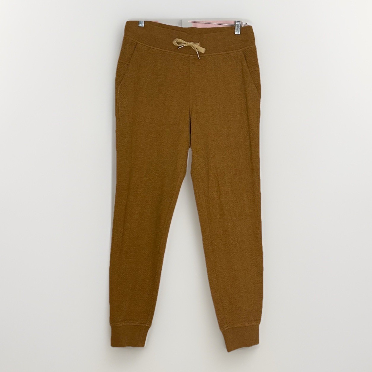 Lululemon Warm Down MR Jogger SZ 8 HSZB/WHT Heathered Copper Brown
