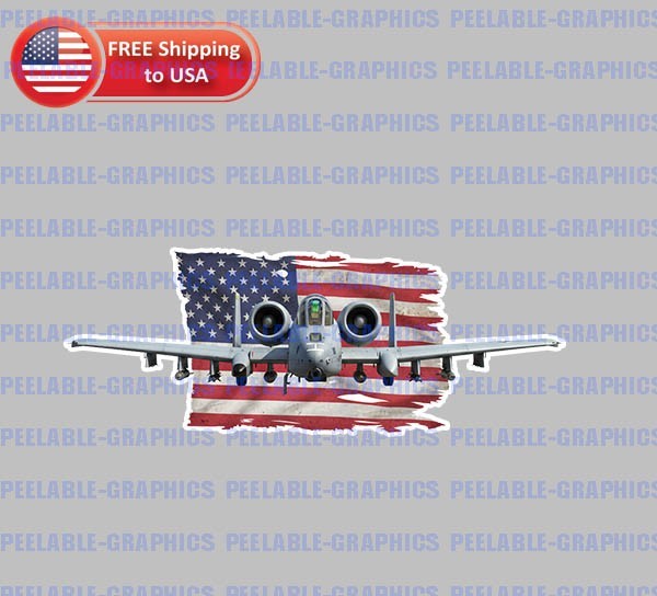 A-10 Thunderbolt II Decal Sticker Warthog Hog CAS USAF A10 D