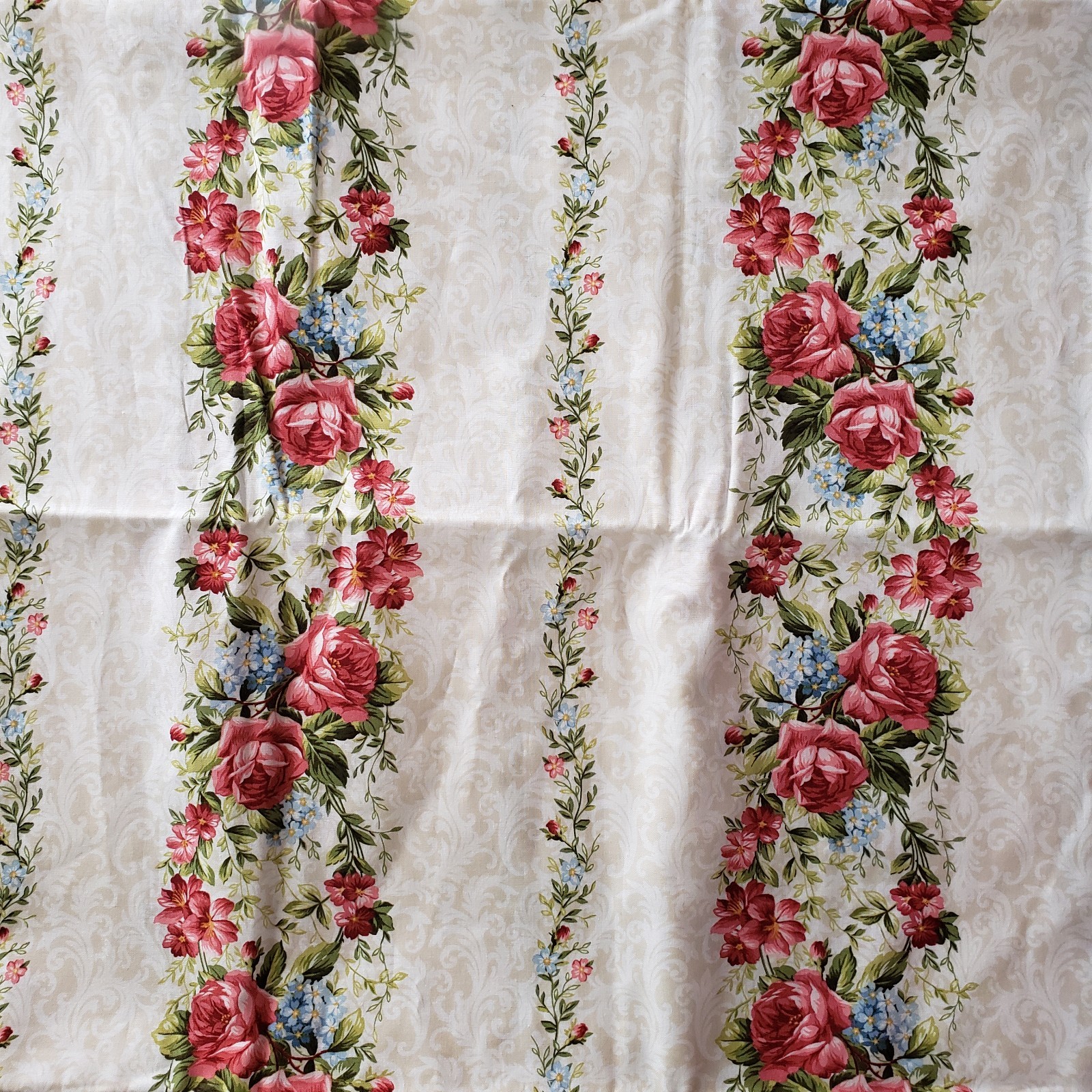maywoodb studio Roses on the Vine Marti michell 2 Yards cotton fabric maywoodb studio Roses on the Vine Marti michell 2 Yards cotton fabric