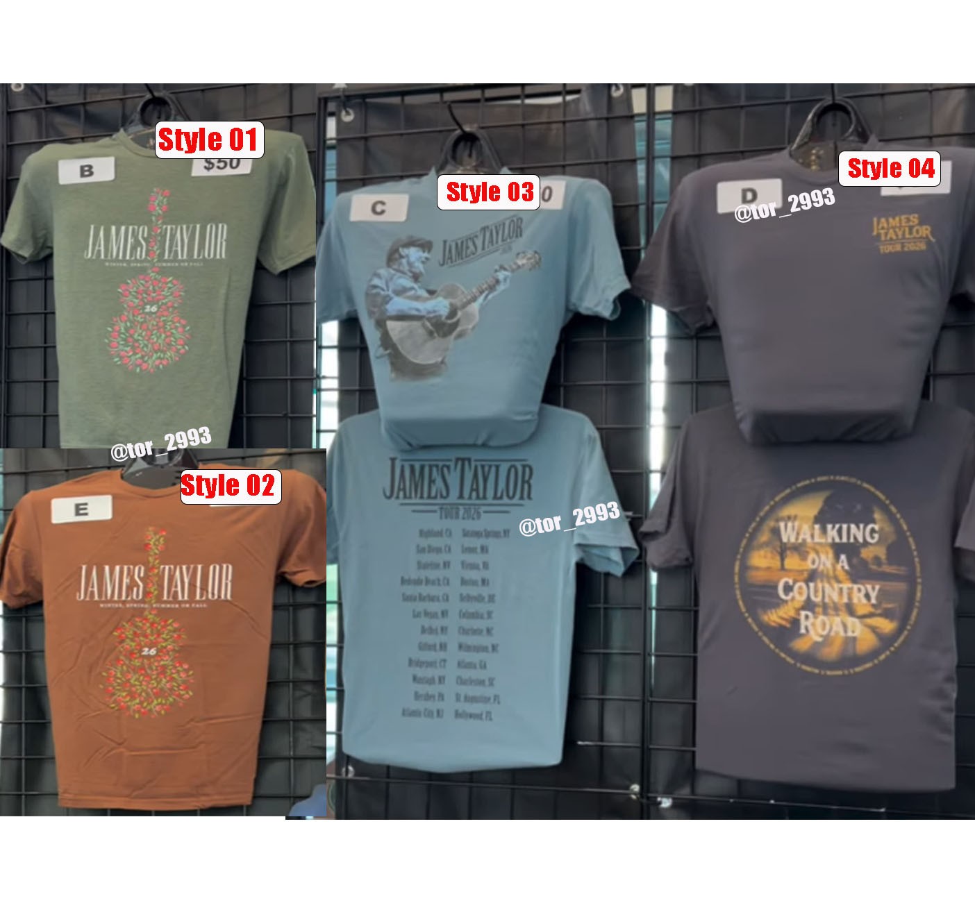 James Taylor Tour Merch 2026 T-Shirt Reprint All Size Gif Fan