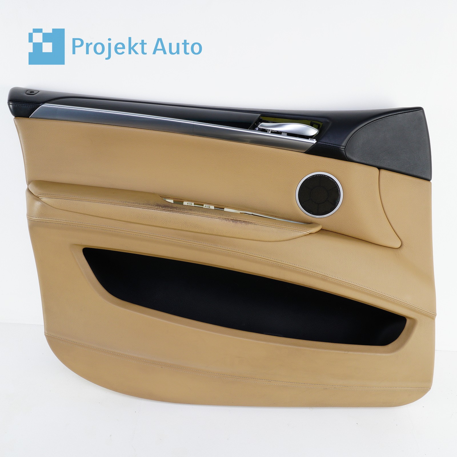 09-13 OEM BMW Front Left Door Panel Bamboo Beige Merino Leather X5M X5 7243431