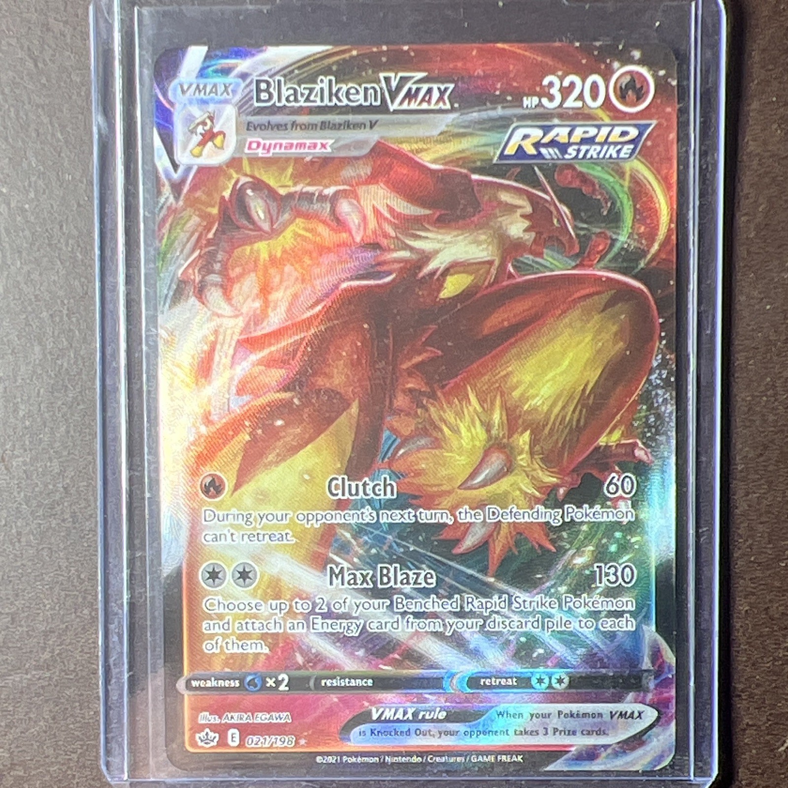 Blaziken VMAX 021/198 Swsh06: Sword & Shield - Chilling Reign Holo Blaziken VMAX 021/198 Swsh06: Sword & Shield - Chilling Reign Holo