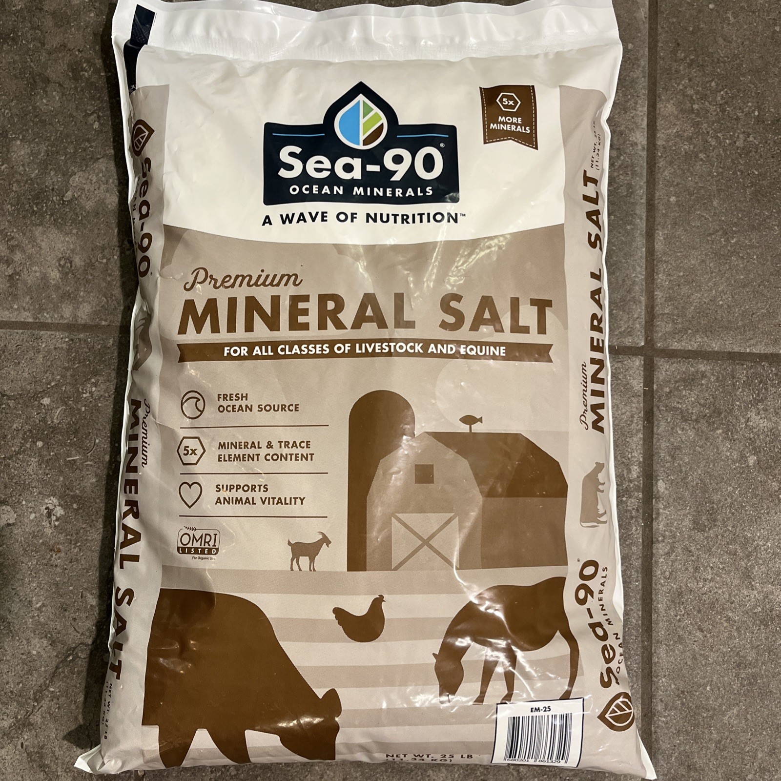 Sea-90 Mineral Sea Salt | 25lb | 5X Elements and Trace Minerals