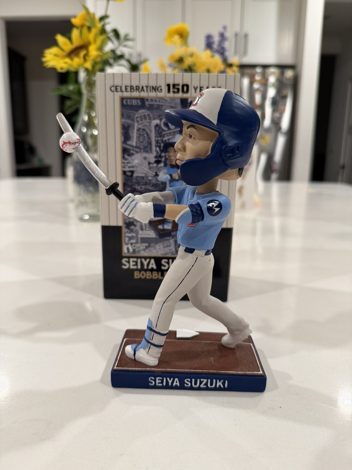 SEIYA SUZUKI Bobblehead Wrigley Field SGA 150 Years Chicago Cubs Samurai Sword 