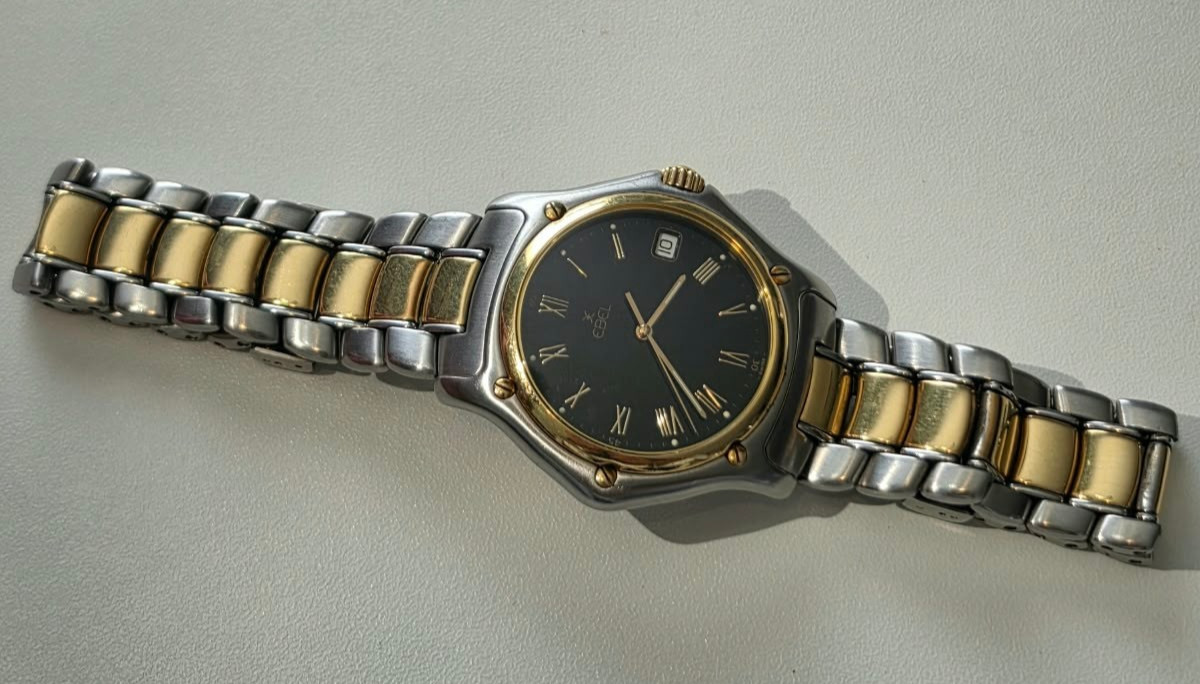 EBEL 1911 Watch Stainless Steel Case - 18K Gold Bezel Swiss