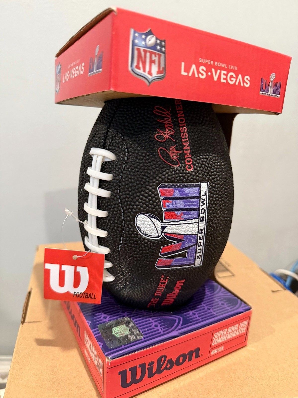 Wilson Super Bowl LVIII Las Vegas Mini Football Commemorative - NEW