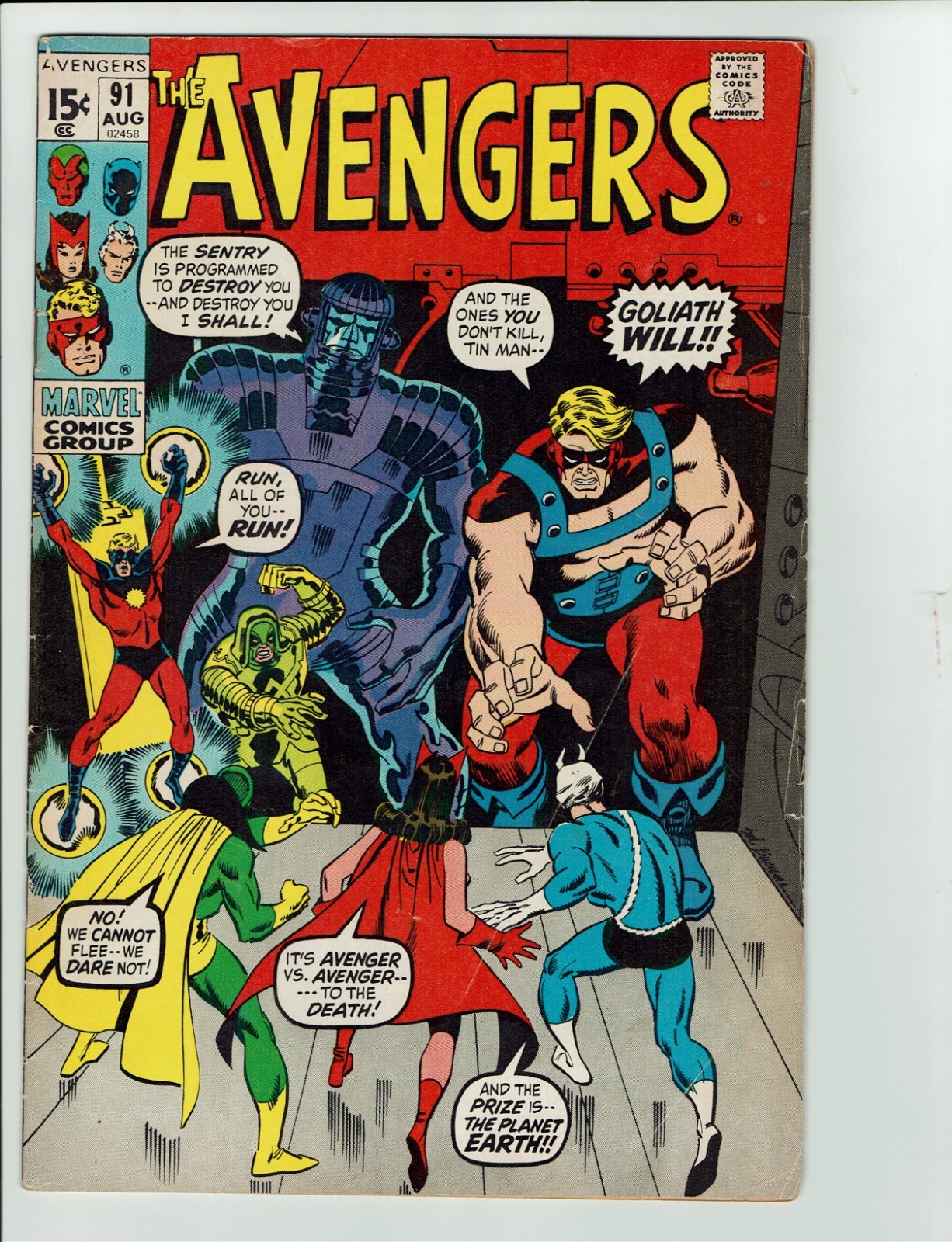 Marvel The AVENGERS #91 KREE RONAN THE ACCUSER App