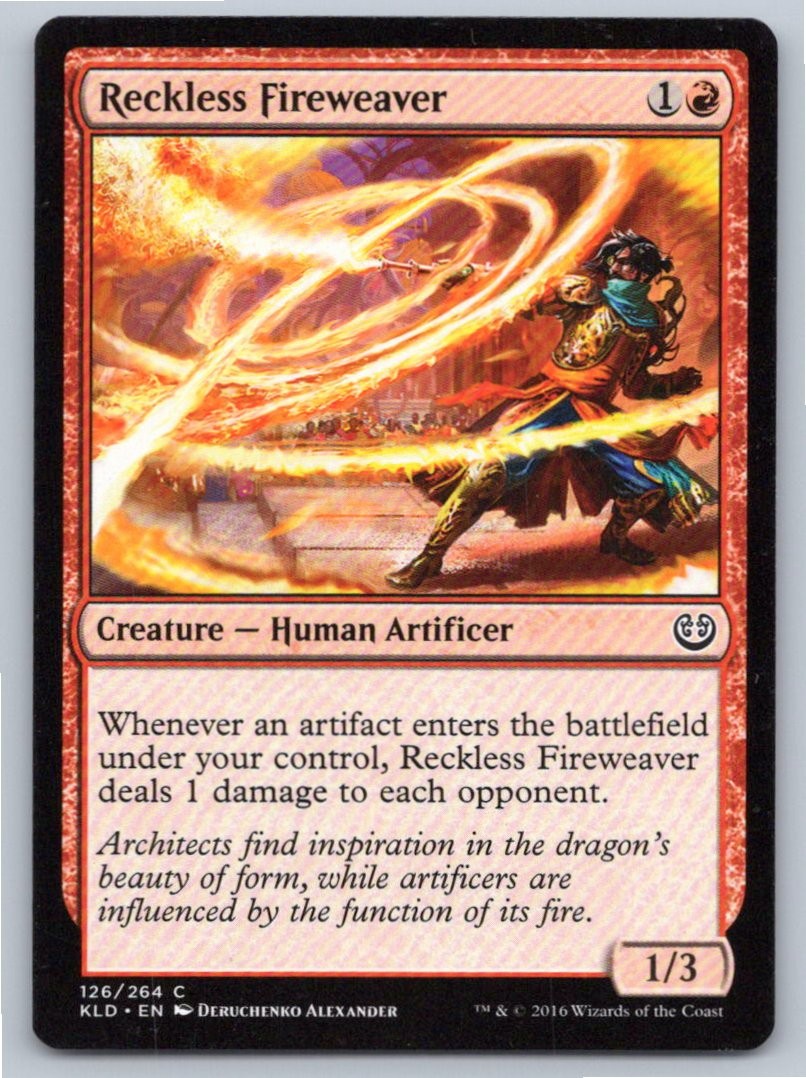 MAGIC: THE GATHERING RECKLESS FIREWEAVER KALADESH 126 COMMON LP A40896 FREE S&H MAGIC: THE GATHERING RECKLESS FIREWEAVER KALADESH 126 COMMON LP A40896 FREE S&H