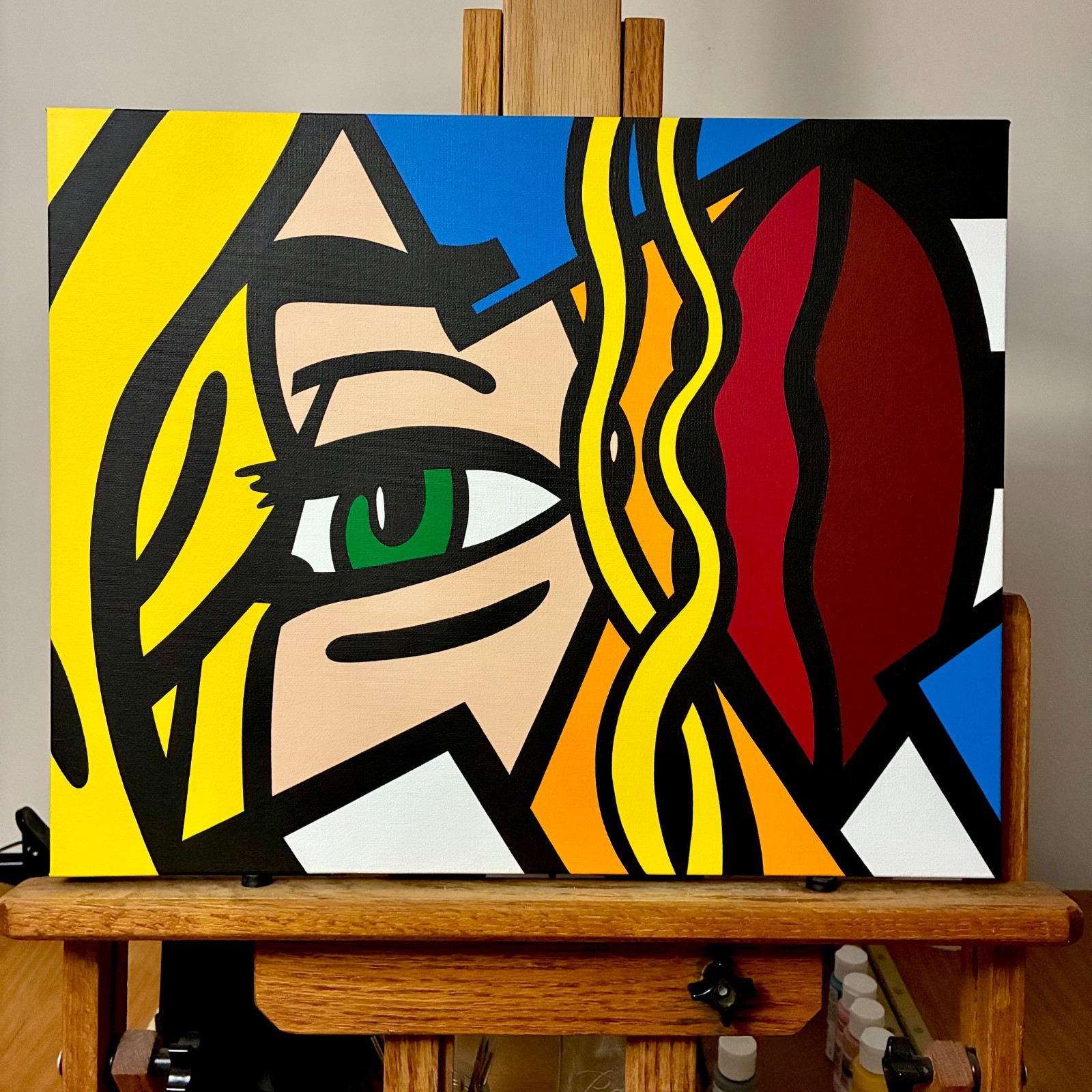 THE SECRET original modern pop art hand painted acrylic painting on canvas THE SECRET original modern pop art hand painted acrylic painting on canvas