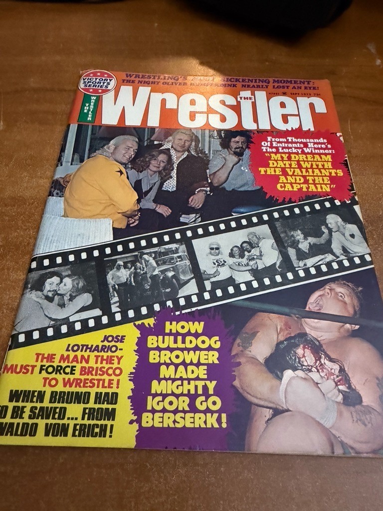 THE WRESTLER SEPTEMBER 1975 BRUNO SAMMARTINO JIMMY JOHNNY VALIANT LOU ALBANO WWF THE WRESTLER SEPTEMBER 1975 BRUNO SAMMARTINO JIMMY JOHNNY VALIANT LOU ALBANO WWF