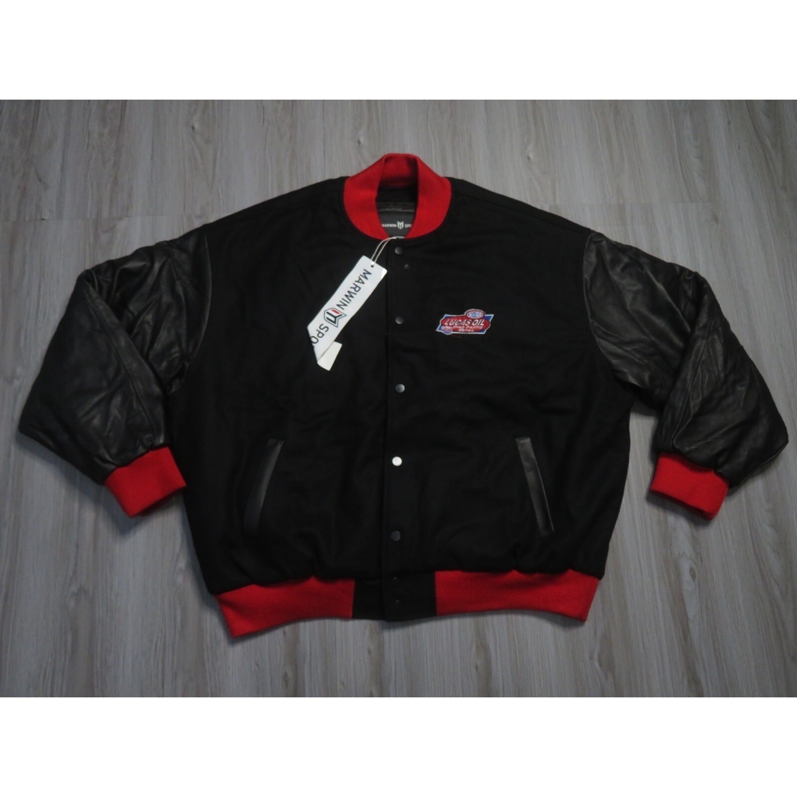 Marwin Sports NHRA Drag Racing Varsity Jacket Size 2XL Men NEW NWT Lucas Oil
