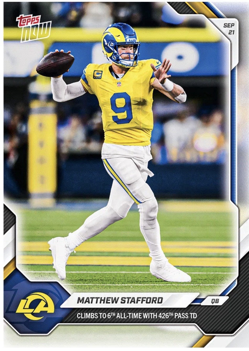 Matthew Stafford - 2026-27 NFL Topps NOW® - Card 27 RAMS HOUSE Presale