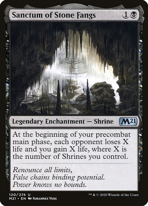 Sanctum of Stone Fangs x1 Core Set 2021 MTG Magic the Gathering Black Shrine Sanctum of Stone Fangs x1 Core Set 2021 MTG Magic the Gathering Black Shrine