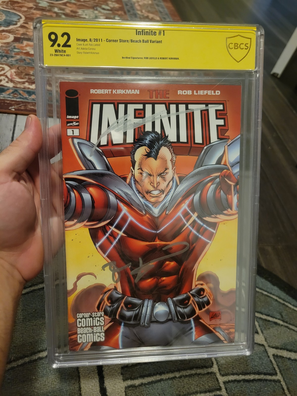 The Infinite #1 Variant CBCS 9.2 (2011) Signed by Rob Liefeld & Robert Kirkman The Infinite #1 Variant CBCS 9.2 (2011) Signed by Rob Liefeld & Robert Kirkman