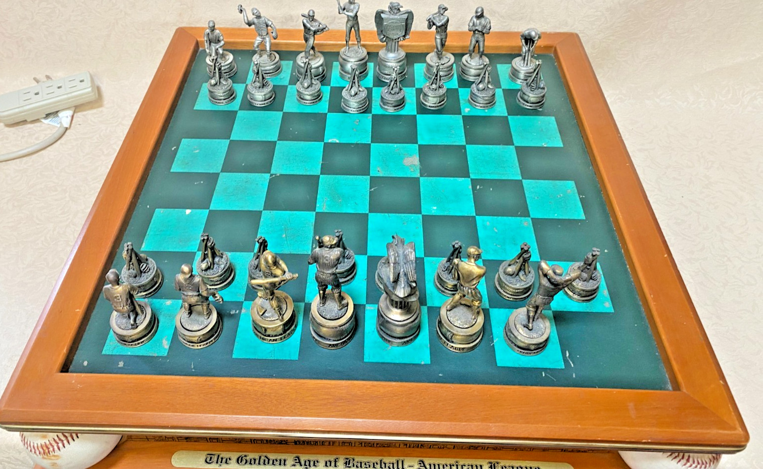 Danbury Mint The Golden Age of Baseball Chess Set American League Replacement