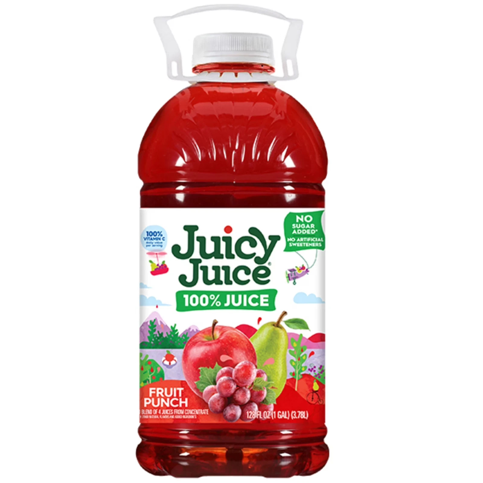 Juicy Juice 100% Juice, Fruit Punch, 128 fl oz Bottle-free shipping