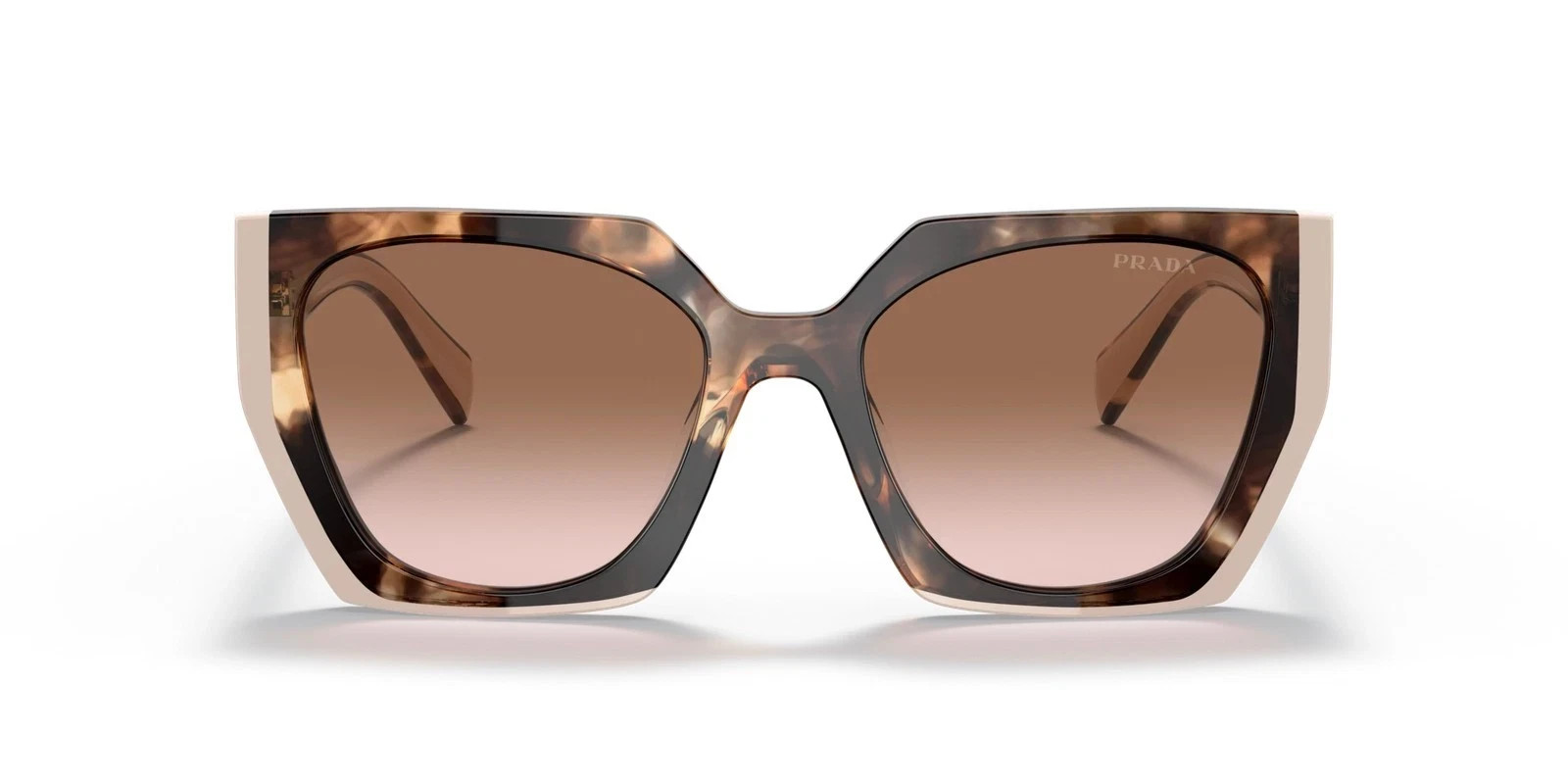 PRADA PR 15WS 01R0A6 Women\'s Sunglasses Tortoise Caramel Powder Brown Gradient