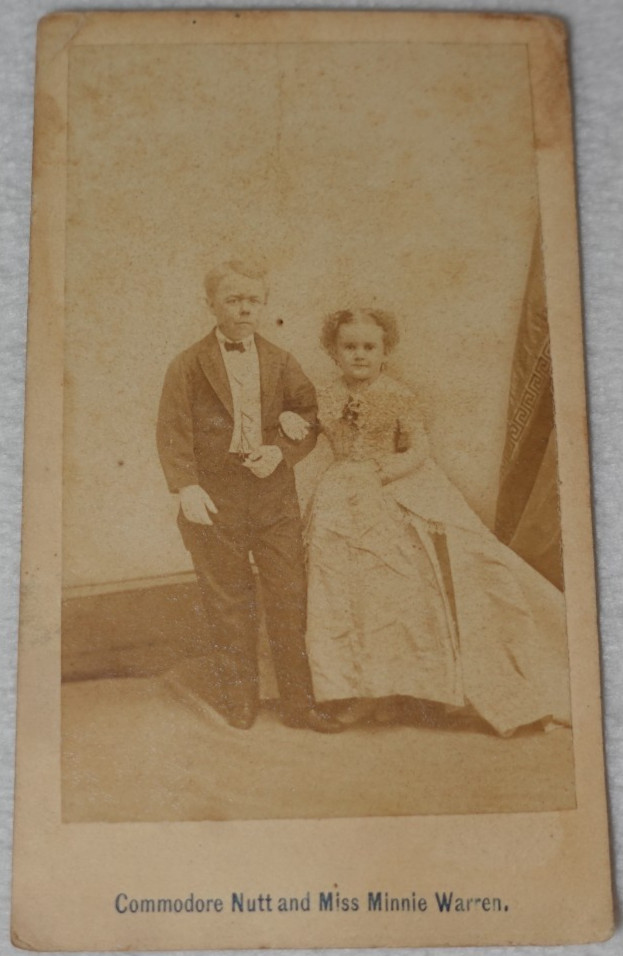 Commodore Nutt & Minnie Warren Circus Attractions Antique Original Photo