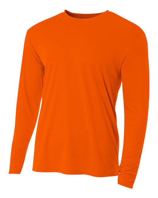 A4 Men's Cooling Performance T Shirt Long Sleeve Wicks Moisture T-Shirt - N3165 A4 Men's Cooling Performance T Shirt Long Sleeve Wicks Moisture T-Shirt - N3165