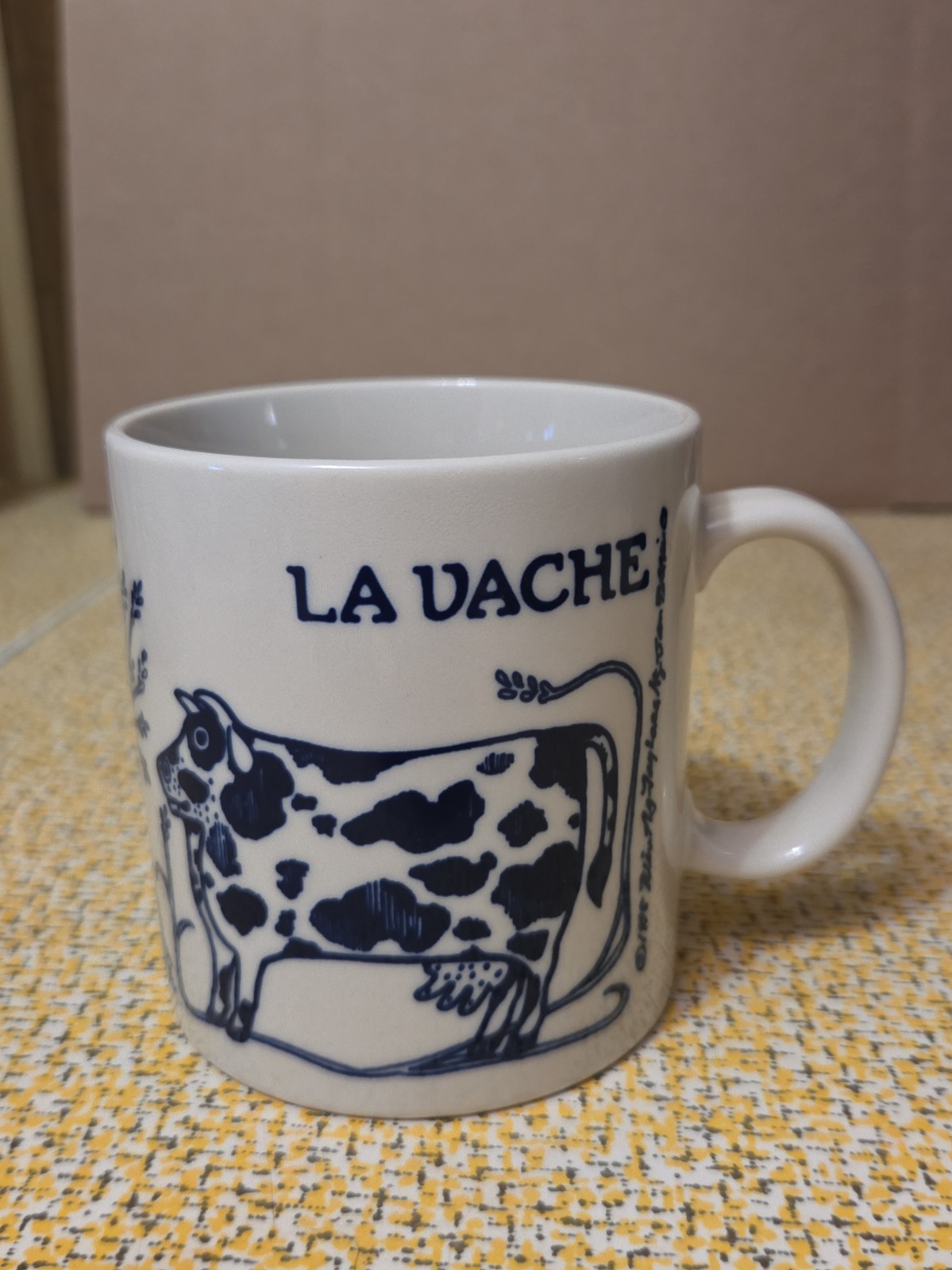 Vtg 1978 Original Issue Taylor & Ng La Vache La Bulle Blue Cow & Bull Mug Japan
