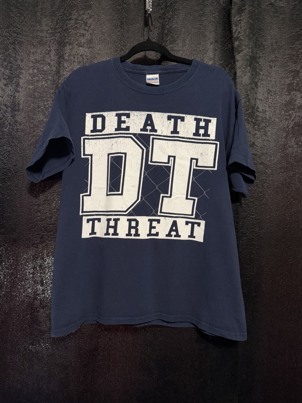 Vintage 2010 Death Threat Hardcore Band Tshirt No Future No Hope Navy *L fits M*