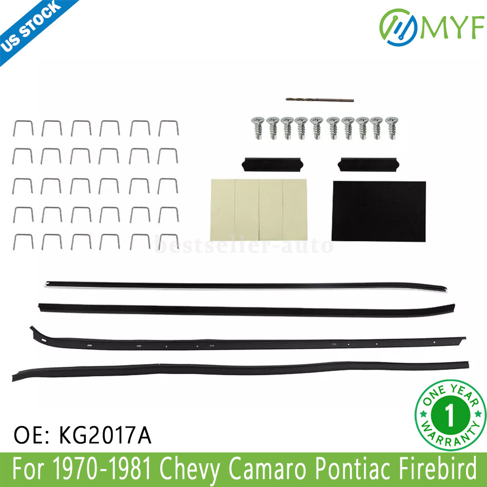 Window Sweeps Felts Weatherstrip Kit For 1970-1981 Chevy Camaro Pontiac Firebird