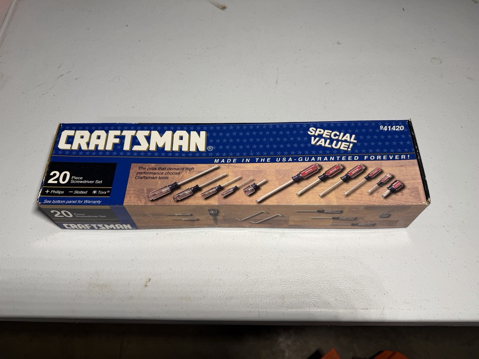 NOS Sears Craftsman Made In USA 20pc Screwdriver Set 41420 COMPLETE, NEW