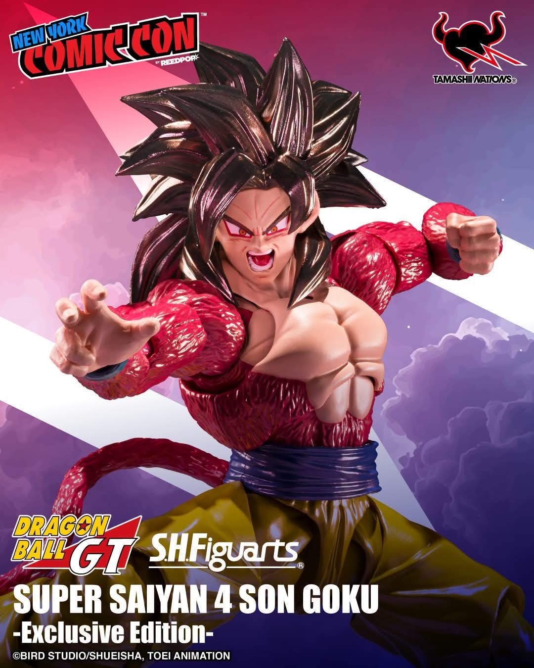 S.H.Figuarts Super Saiyan 4 Son Goku NYCC 2026 Exclusive Dragon Ball Z Figure