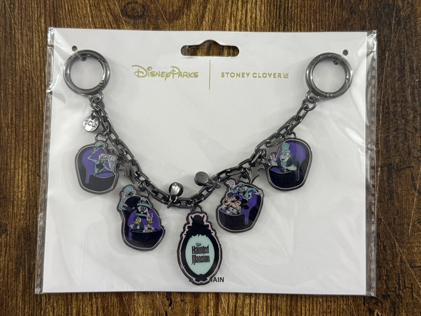 Disney Parks Stoney Clover Lane Haunted Mansion Ghost Bag Chain Exclusive NWT