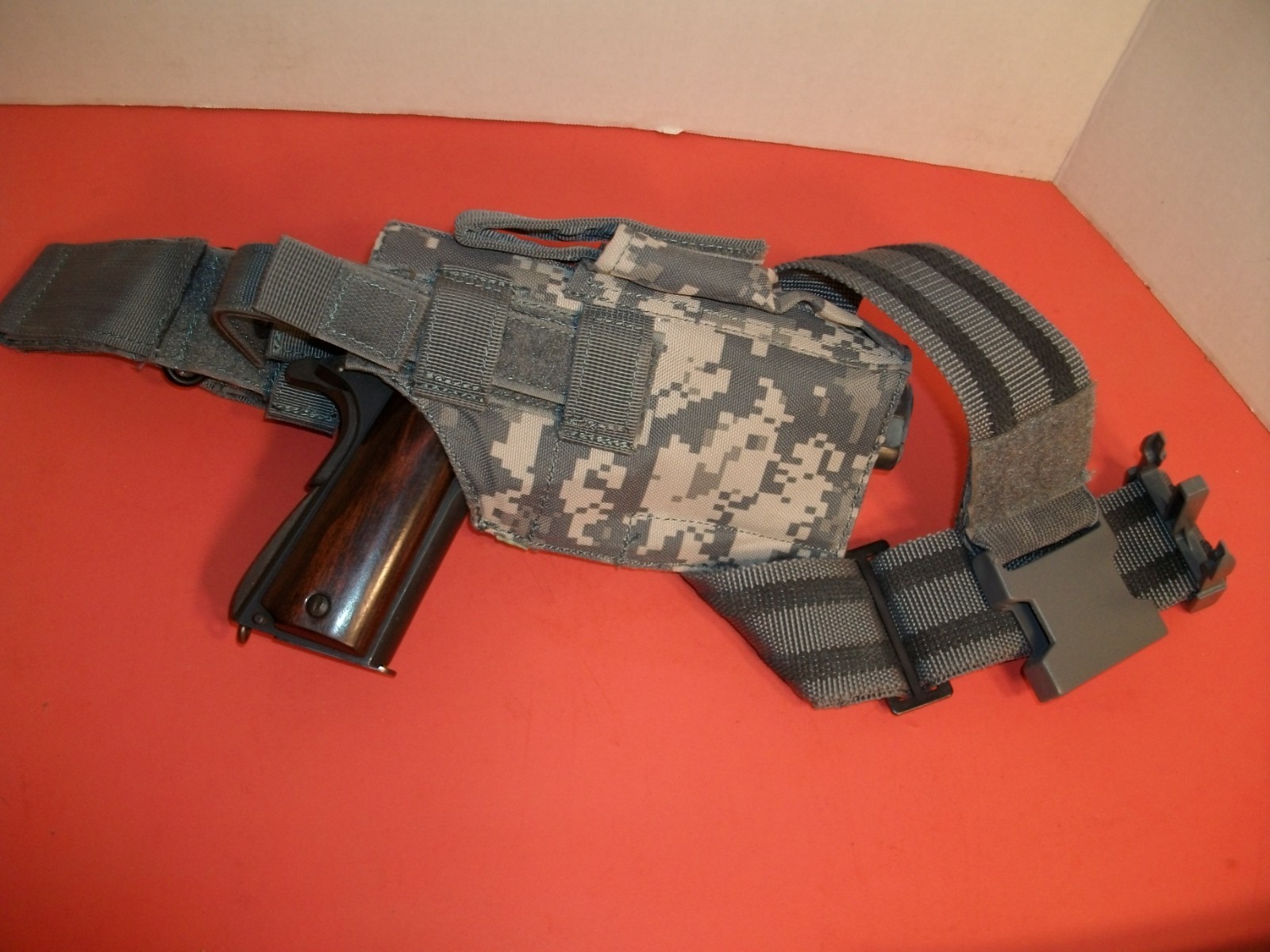USGI Military Universal Drop Leg Holster - ACU Digital Camo - MOLLE - Adjustable USGI Military Universal Drop Leg Holster - ACU Digital Camo - MOLLE - Adjustable