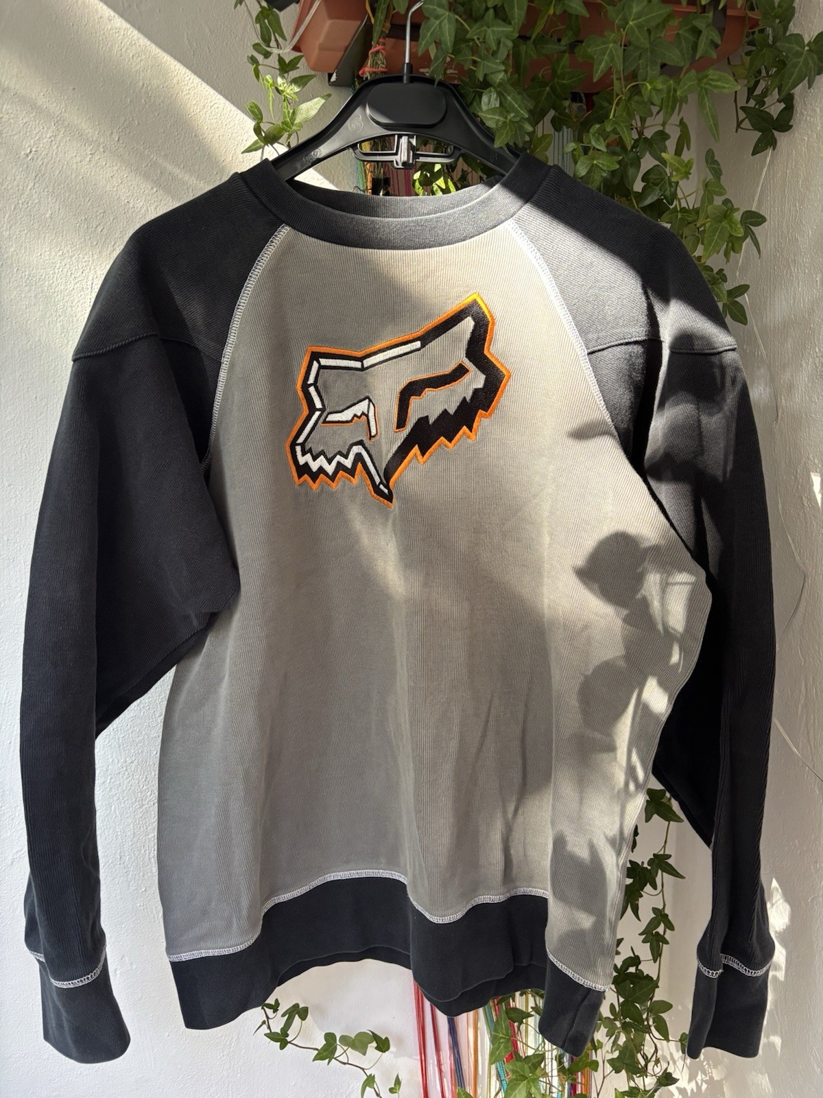 Vintage Fox Racing Jersey 2000s Y2K Motocross Long Sleeve Grey Black Men\'s Size
