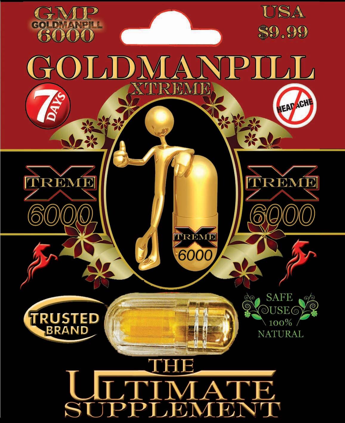 6000MG GOLDEN MAN 10 CAPSULES