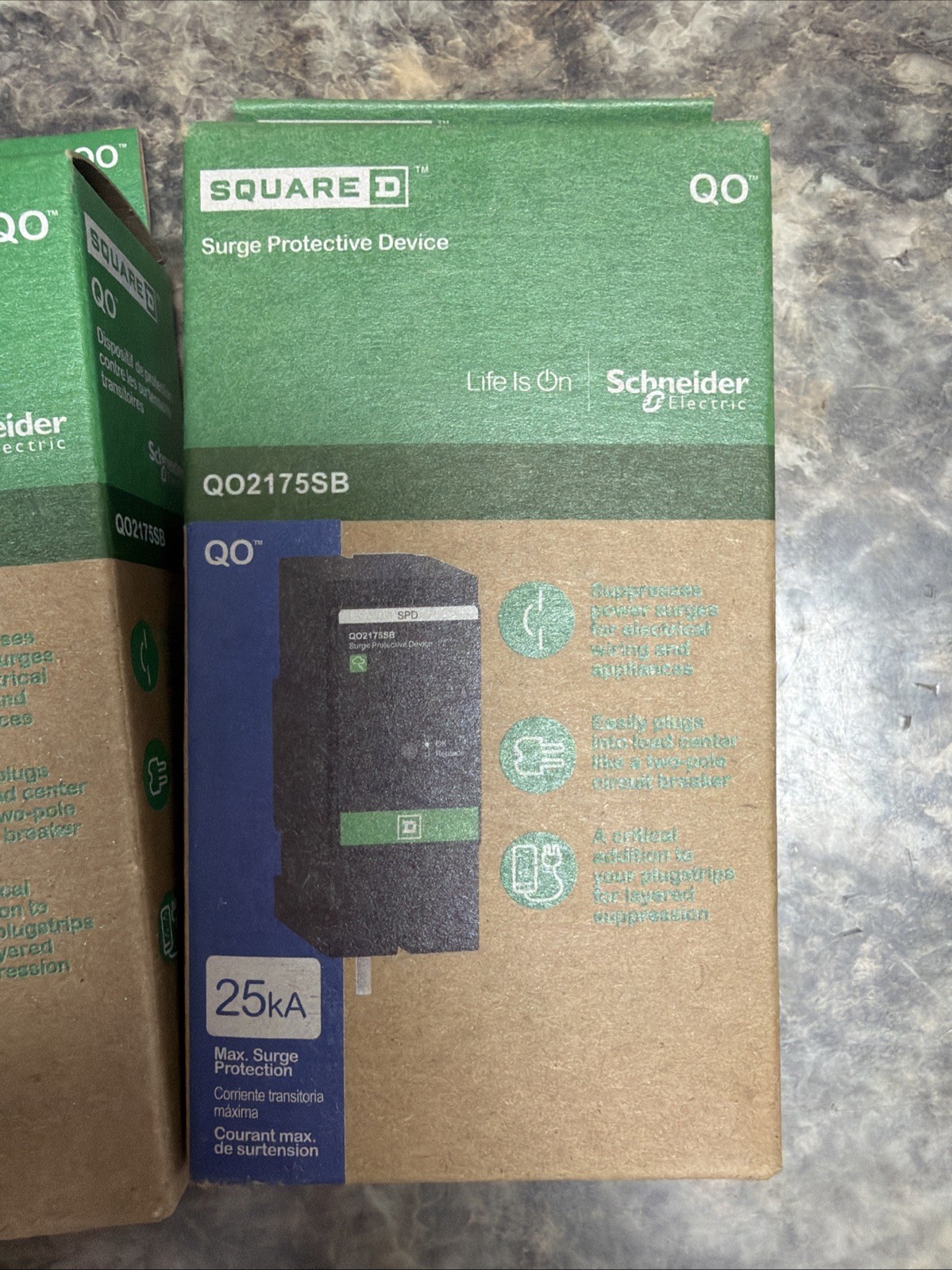 NEW Square D QO2175SB Surgebreaker Surge Protection Device SPD 25kA 120/240V