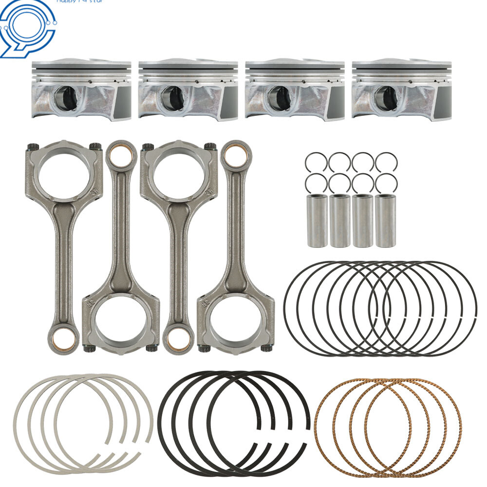 For Kia Soul Forte Koup 2.0L 2014-2018 4 x Piston & Rings Connecting Rod kit