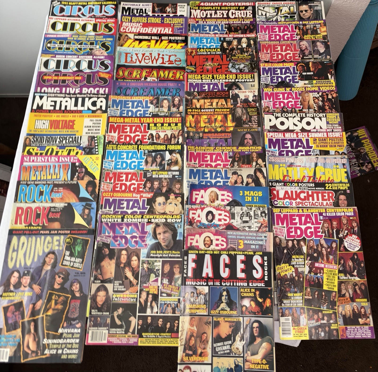 Lot #1  Of 48 Metal Edge Circus Screamer Rock Beat Live  Wire Movie Mirror