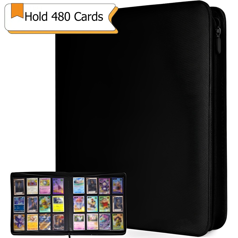 480 Cards Pocket Trading Card Binder 12 Pocket Trading Card Album Folder Case US
