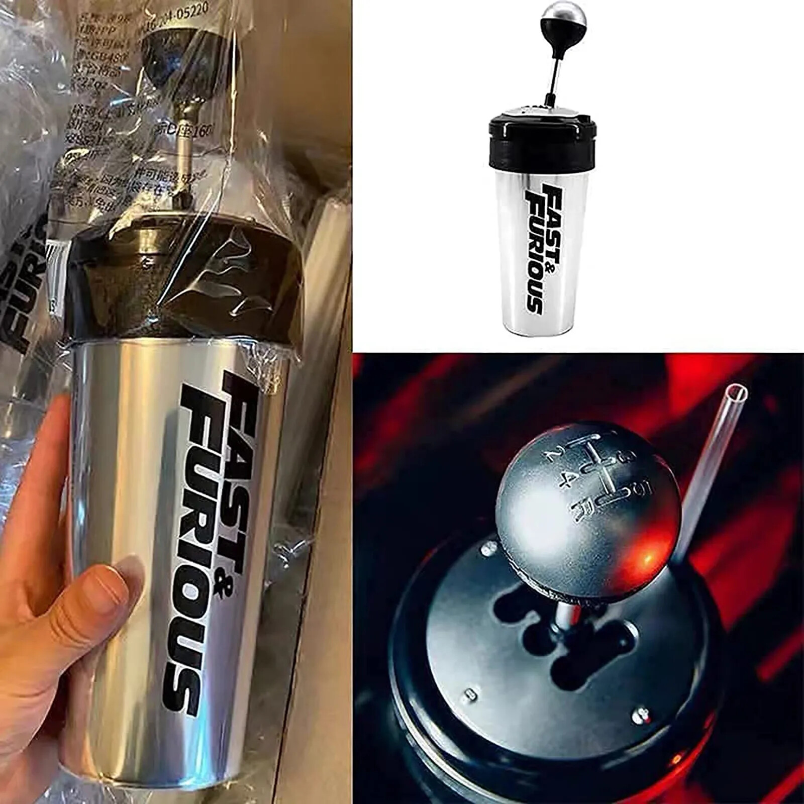 Fast And Furious Stainless Steel Insulated Gear Stick Shift Knob Water Bottle 22