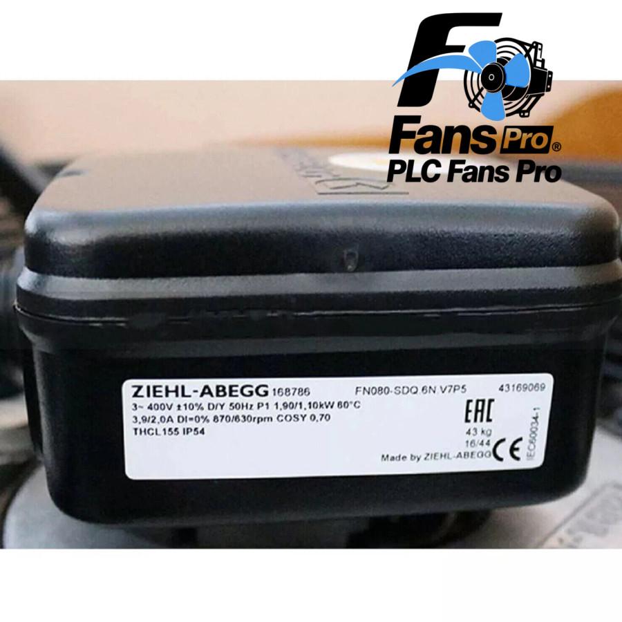 1PCS New ZIEHL-ABEGG FN080-SDQ.6N.V7P5 400V Air-Conditioner Fan  Fast Ship