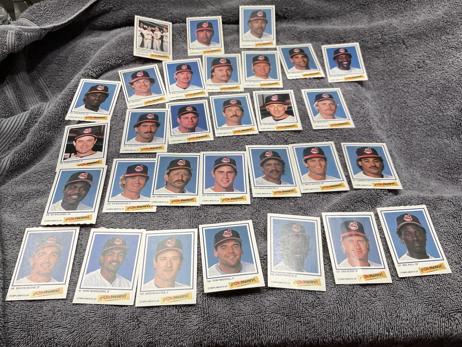 Vtg 1986 Cleveland Indians Stadium Giveaway From O HENRY. 30 Card Set Complete Vtg 1986 Cleveland Indians Stadium Giveaway From O HENRY. 30 Card Set Complete
